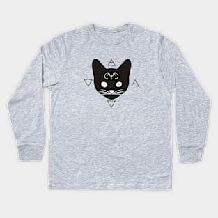 Elemental black cat Kids Long Sleeve T-Shirt